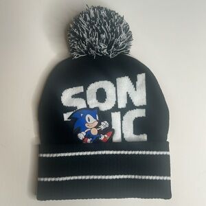 Youth Black Sonic the Hedgehog Beanie Cap Hat